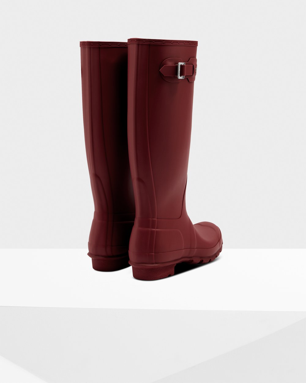 Hunter Original Tall Rain Boots - Online Store Womens Grey Red - BIVEDJ812